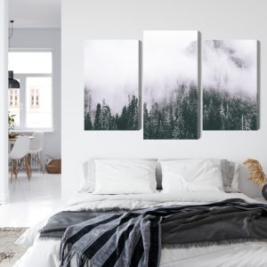 Peinture en plusieurs parties Une Forêt Enveloppée De Brouillard – Image 7