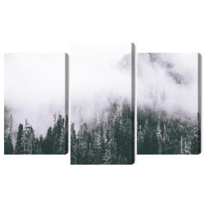 Peinture en plusieurs parties Une Forêt Enveloppée De Brouillard – Image 2