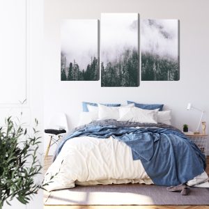 Peinture en plusieurs parties Une Forêt Enveloppée De Brouillard – Image 3