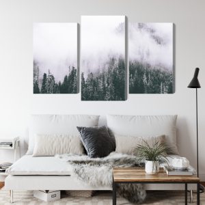 Peinture en plusieurs parties Une Forêt Enveloppée De Brouillard – Image 4