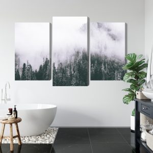 Peinture en plusieurs parties Une Forêt Enveloppée De Brouillard – Image 5
