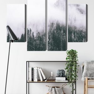 Peinture en plusieurs parties Une Forêt Enveloppée De Brouillard – Image 9