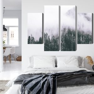 Peinture en plusieurs parties Une Forêt Enveloppée De Brouillard – Image 7