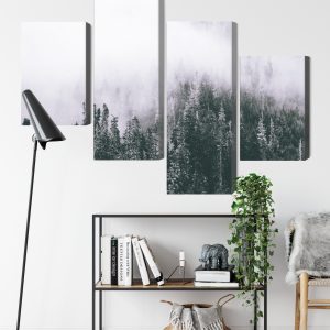 Peinture en plusieurs parties Une Forêt Enveloppée De Brouillard – Image 9