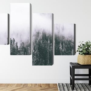 Peinture en plusieurs parties Une Forêt Enveloppée De Brouillard – Image 8