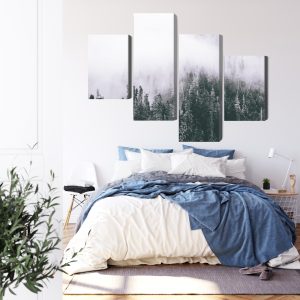 Peinture en plusieurs parties Une Forêt Enveloppée De Brouillard – Image 3