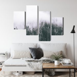 Peinture en plusieurs parties Une Forêt Enveloppée De Brouillard – Image 4