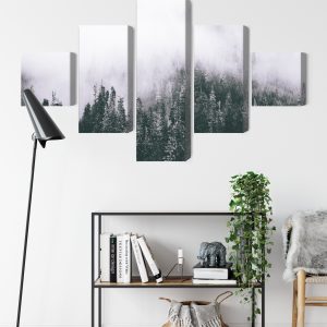 Peinture en plusieurs parties Une Forêt Enveloppée De Brouillard – Image 9