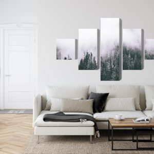 Peinture en plusieurs parties Une Forêt Enveloppée De Brouillard – Image 6