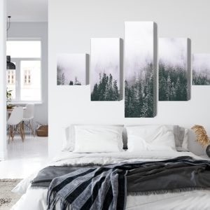 Peinture en plusieurs parties Une Forêt Enveloppée De Brouillard – Image 7