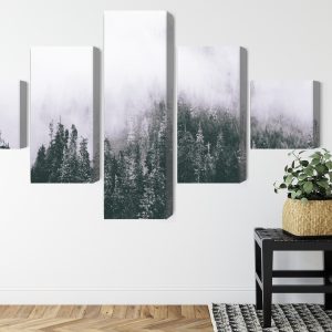 Peinture en plusieurs parties Une Forêt Enveloppée De Brouillard – Image 8
