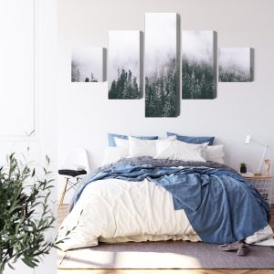 Peinture en plusieurs parties Une Forêt Enveloppée De Brouillard – Image 3