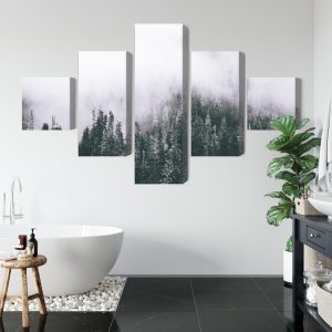 Peinture en plusieurs parties Une Forêt Enveloppée De Brouillard – Image 5