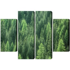 Peinture en plusieurs parties Vue 3D De La Forêt Verte – Image 2