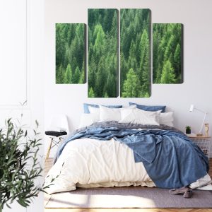 Peinture en plusieurs parties Vue 3D De La Forêt Verte – Image 3