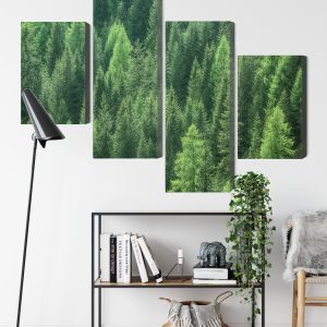 Peinture en plusieurs parties Vue 3D De La Forêt Verte – Image 9
