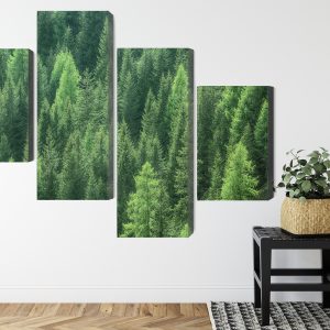 Peinture en plusieurs parties Vue 3D De La Forêt Verte – Image 8
