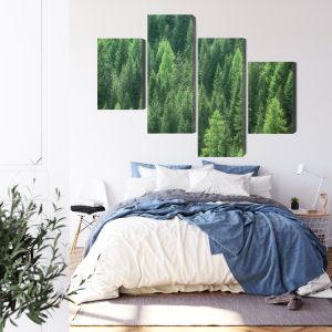 Peinture en plusieurs parties Vue 3D De La Forêt Verte – Image 3