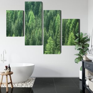 Peinture en plusieurs parties Vue 3D De La Forêt Verte – Image 5