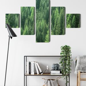 Peinture en plusieurs parties Vue 3D De La Forêt Verte – Image 9