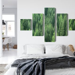 Peinture en plusieurs parties Vue 3D De La Forêt Verte – Image 7