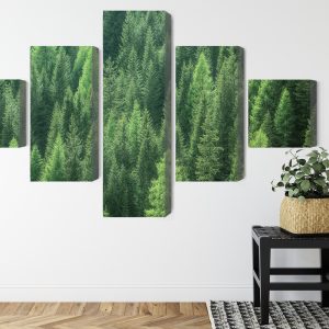 Peinture en plusieurs parties Vue 3D De La Forêt Verte – Image 8