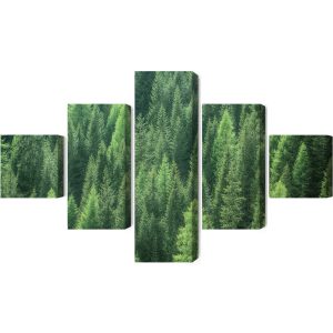 Peinture en plusieurs parties Vue 3D De La Forêt Verte – Image 2