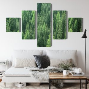 Peinture en plusieurs parties Vue 3D De La Forêt Verte – Image 4
