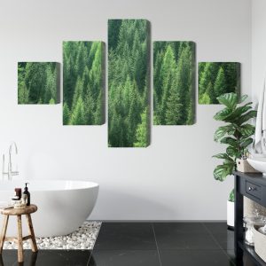 Peinture en plusieurs parties Vue 3D De La Forêt Verte – Image 5