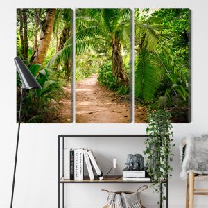 Peinture en plusieurs parties Chemin Dans Une Forêt Tropicale 3D – Image 9