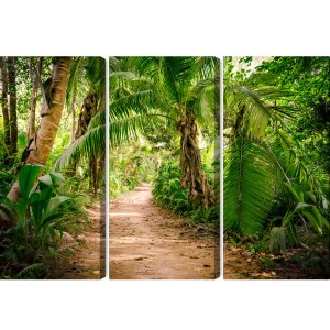 Peinture en plusieurs parties Chemin Dans Une Forêt Tropicale 3D – Image 2