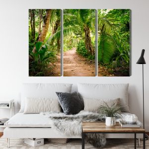 Peinture en plusieurs parties Chemin Dans Une Forêt Tropicale 3D – Image 4
