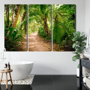 Peinture en plusieurs parties Chemin Dans Une Forêt Tropicale 3D – Image 5