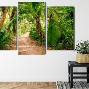Peinture en plusieurs parties Chemin Dans Une Forêt Tropicale 3D – Image 8