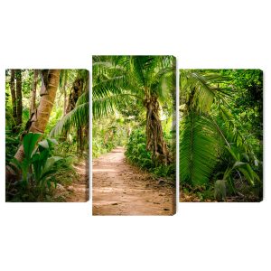 Peinture en plusieurs parties Chemin Dans Une Forêt Tropicale 3D – Image 2