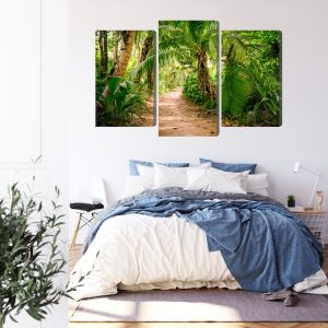 Peinture en plusieurs parties Chemin Dans Une Forêt Tropicale 3D – Image 3