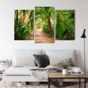 Peinture en plusieurs parties Chemin Dans Une Forêt Tropicale 3D – Image 4