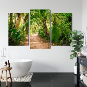 Peinture en plusieurs parties Chemin Dans Une Forêt Tropicale 3D – Image 5