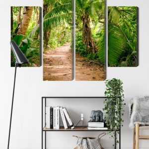 Peinture en plusieurs parties Chemin Dans Une Forêt Tropicale 3D – Image 9