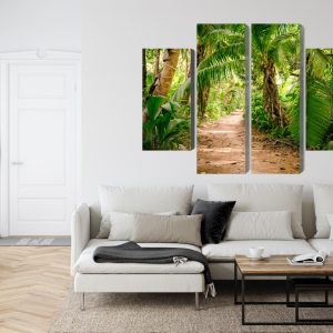 Peinture en plusieurs parties Chemin Dans Une Forêt Tropicale 3D – Image 6