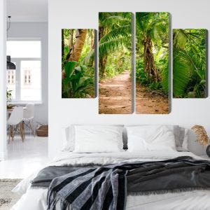Peinture en plusieurs parties Chemin Dans Une Forêt Tropicale 3D – Image 7