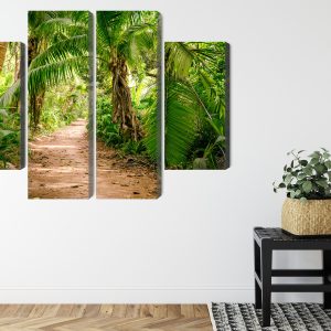Peinture en plusieurs parties Chemin Dans Une Forêt Tropicale 3D – Image 8