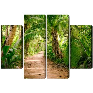Peinture en plusieurs parties Chemin Dans Une Forêt Tropicale 3D – Image 2