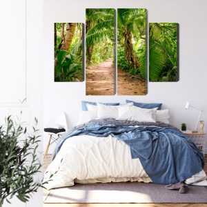 Peinture en plusieurs parties Chemin Dans Une Forêt Tropicale 3D – Image 3