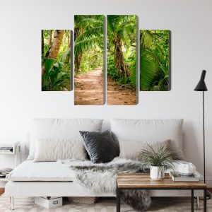 Peinture en plusieurs parties Chemin Dans Une Forêt Tropicale 3D – Image 4