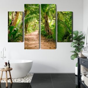 Peinture en plusieurs parties Chemin Dans Une Forêt Tropicale 3D – Image 5
