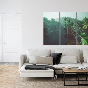 Peinture en plusieurs parties Pont De Singe Dans La Jungle 3D – Image 6