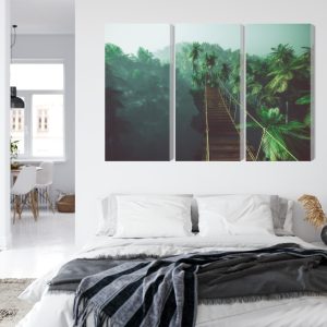Peinture en plusieurs parties Pont De Singe Dans La Jungle 3D – Image 7