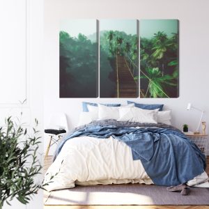 Peinture en plusieurs parties Pont De Singe Dans La Jungle 3D – Image 3
