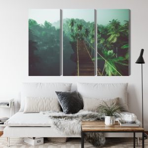 Peinture en plusieurs parties Pont De Singe Dans La Jungle 3D – Image 4